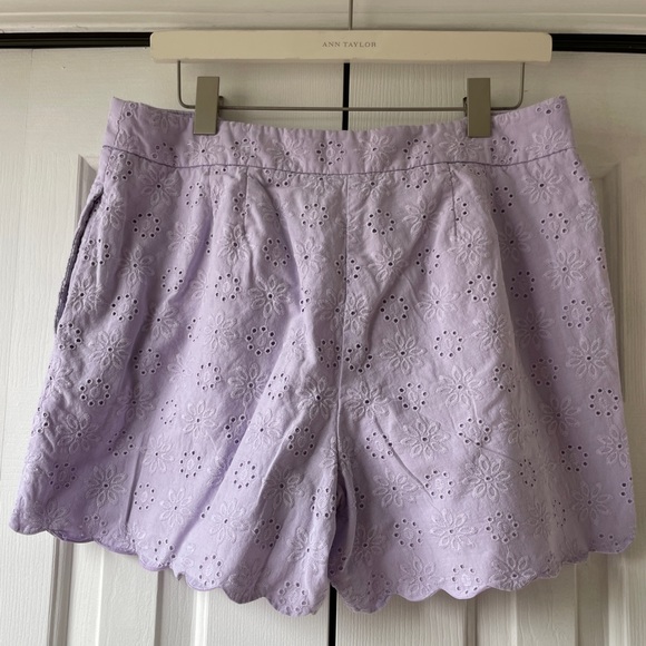 Ann Taylor Eyelet Short in Soft Violet - Picture 5 of 5